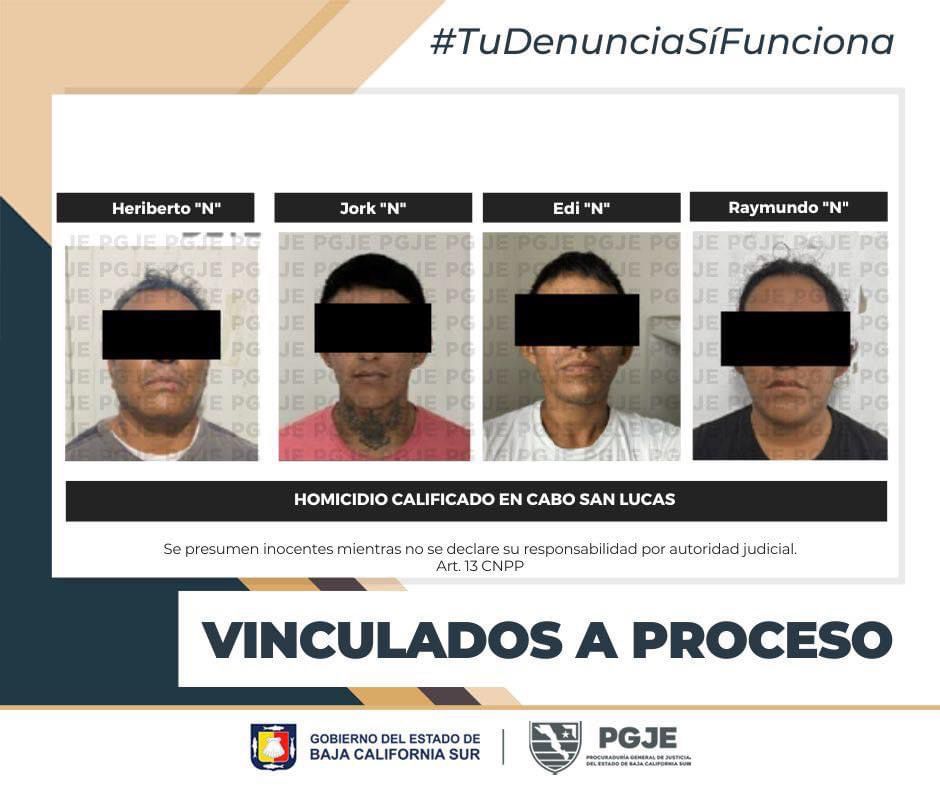 Vinculan a proceso a 4 sujetos por homicidio calificado en Los Cabos ...