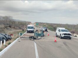 Muere hombre y dos personas resultan heridas en choque frontal en el libramiento de Los Cabos
