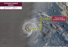 Rachel se dirige al norte de la península; SMN establece zonas de vigilancia por tormenta tropical